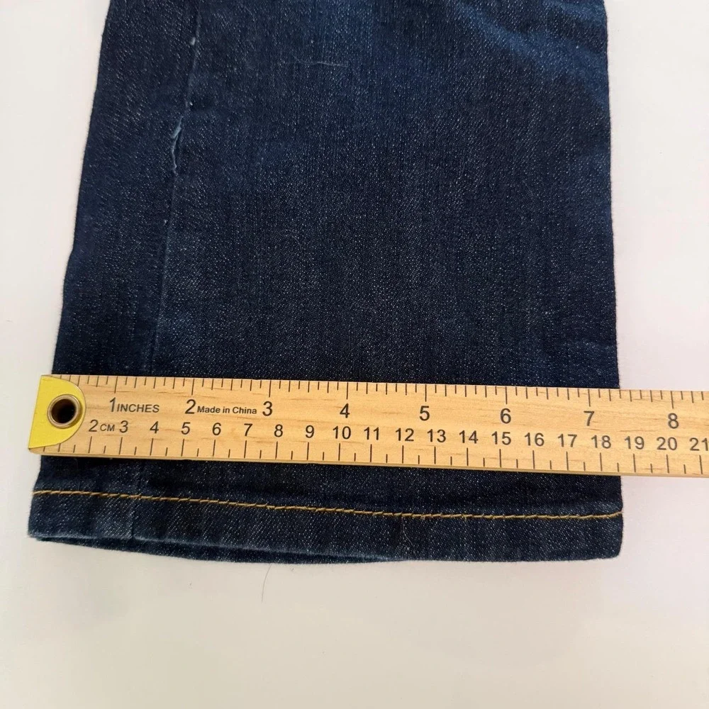 Levis 513 Slim Straight Jeans Mens 33x32 Dark Indigo Blue Denim Pants